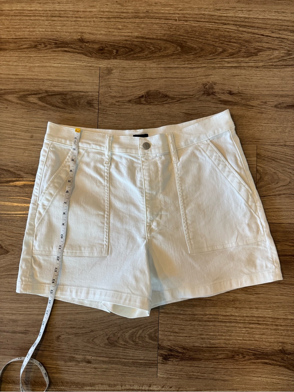 J. Crew White Cotton Patch-Pocket Bermuda Shorts